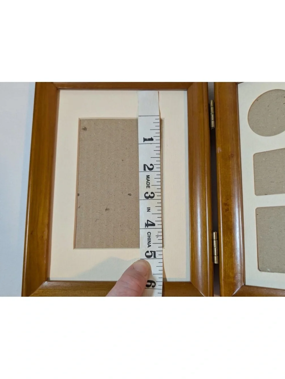 Vintage Rare Woods Double Photo Frame with Multiple Openings